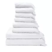 Set s 6 bijelih manjih i 6 većih ručnika od 100% pamuka Bonami