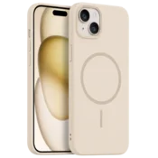 Rigid Silicone MagSafe maska za iPhone 15 Plus – bež