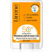 Lirene Vitamin Stick For Face&Body lokalna nega proti sončnemu sevanju za obraz in telo SPF 50 15 g