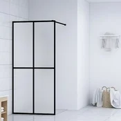 Vidaxl Steklena pregrada za tuš mlečno kaljeno steklo 90x195 cm