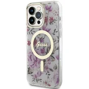 Guess OVITEK GUESS ZA IPHONE 14 PRO MAX 6.7 ZA MAGSAFE PROZORNE ROŽICE