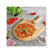 VonShef wooden pizza paddle with cutter
