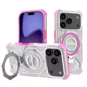 Hibridni ovitek Carbon Shield Pro za iPhone 17 Pro - pink transparent