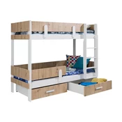 Dvokatan krevet Henderson 144 Dvokatan, Svijetlo smede, 90x200, Iveral, Drvo, Basi a doghePodnice za krevet, 103x208x156cm