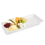 Northix Porcelanski servirni pladenj, bel, 35x17x2 cm