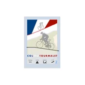 Kolesarski plakat Tourmalet WHYTHARE? 21 cm x 30 cm