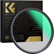 K&F CONCEPT 40.5MM XC15 Nano-X B270 CPL Filter, HD, Waterproof, Anti Scratch, Green Coated