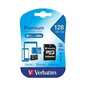 Verbatim Premium microSDXC kartica 128 GB Class 10 uklj. sd-adapter - memorijska kartica i citaci