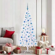 Vidaxl Umestno božično drevo med 300 LED Bela 180 cm PVC in jeklo