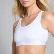 Modrček bralette z globokim izrezom MP – bela - S