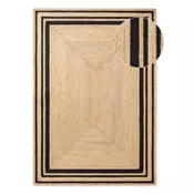 Črna/v naravni barvi obojestranska/ročno tkana preproga iz jute 120x170 cm Jutta – Hanse Home