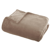 ATMOSPHERA flanelska deka 150x125cm, poliester, bež