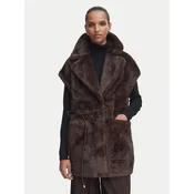 Rinascimento Brezrokavnik CFC0127131003 Temno rjava Regular Fit