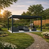 Bioklimatska pergola Ancora — Električni/4 x 5 m/Antracit/Samostoječa