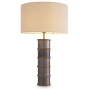 Casa Padrino luxury table lamp palm tree vintage brass/black nickel/cream A� 45 x H. 76 cm - Round desk lamp - Luxury table lamps - Luxury furniture - Luxury quality