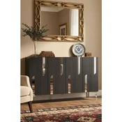 Hanah Home komoda Nota 120, 120 cm, antracit / srebrna