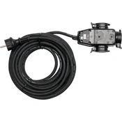 YATO podaljšek z razdelilnikom 10 m 3x1,5 mm2 IP44 16A H07RN-F 8116
