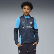 Puma Olympique de Marseille Training Quarter-Zip Top Youth, Blue, Size 11-12Y, Clothing