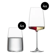 kozarec za vino VIVID SENSES 535 ml, z vodnimi kozarci, set 8 kosov, Zwiesel Glas