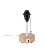 Brilagi - Stona lampa sa USB portom TABLON 1xE27/25W/230V hrast/bela
