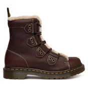 Dr. Martens 1460 Lace to Toe Boot Dark Brown Grizzly Kostanjeva