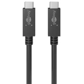 Goobay USB-C na USB-C 1m 100W PD 20Gbit/s črn polnilni in sync kabel
