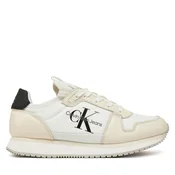 Superge Calvin Klein Jeans Runner Sock Laceup Ml Lth YW0YW01616 Bela