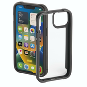 HAMA Case "Metal frame" za Apple iPhone 14 Plus, transparentno/crno