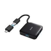 HAMA USB HUB sa 4 konektora i adapterom za tip C 3.2 200116