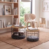 Hanah Home set klub stolova Ligna, atlantski bor / crni