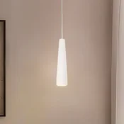 SOLLUX LIGHTING Keramična viseča svetilka Lectra v obliki stožca - Dnevna soba/jedilnica - Sodobni - bel - Keramika