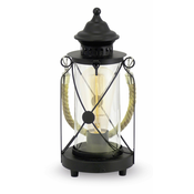 EGLO 49283 | Bradford Eglo stolna svjetiljka 33cm sa prekidacem na kablu 1x E27 crno, prozirno