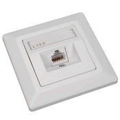 Solarix Eth.Zás. CAT6 STP 1 x RJ45 za vgradnjo pod stropom, bela SX9-1-6-STP-WH