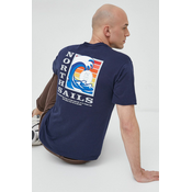 Pamučna majica North Sails boja: tamno plava, s tiskom