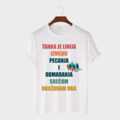 MAFIMI Majica Tanka je linija izmedu Pecanja i Odmaranja, Bela