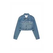 Pull&Bear Prehodna jakna moder denim