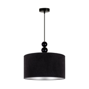 Duolla - Luster na sajli LYON 1xE27/15W/230V precnik 40 cm crna