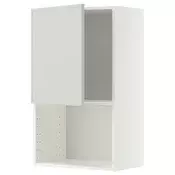 METOD Zidni element za mikrovalnu pecnicu, bijela/Aspudden svijetlo siva, 60x100 cm