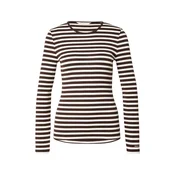 GANT Majica temno rjava / bela
