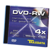 DVD-RW Traxdata 4,7 Gb 4x, box, 1/1
