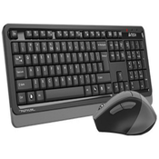 A4TECH A4 TECH Bezicna tastatura US-LAYOUT + bezicni mis USB, Grey FG1035