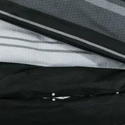 Vidaxl Posteljnina črna in bela 200x200 cm bombaž