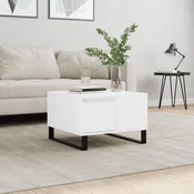 shumee vidaXL Klubska mizica, bela, 55x55x36,5 cm, material na osnovi lesa