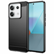 Techsuit Carbon Silicone ovitek za Xiaomi Redmi Note 13 Pro 5G / Poco X6 – črna