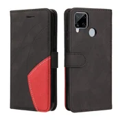 Preklopna torbica Oppo Realme C15/C12/C25 s režami za kartice črna