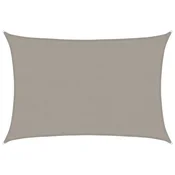 Vidaxl Senčno jadro 160 g/m2 pravokotno svetlo sivo 3,5x4,5 m HDPE