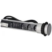 Orno Produžni kabel sa 3 x Schuko uticnice + 2 x USB, ugradbena - OR-AE-1349(GS)