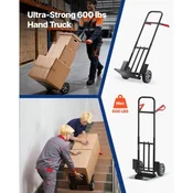 VEVOR Ročni voziček HT2086AGX 48x46x120 cm 272 kg nastavljiv
