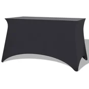 Vidaxl Raztegljiva Prevleka za Mizo 2 kosa 120x60,5x74 cm Antracitna