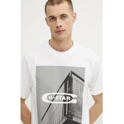 Pamucna majica G-Star Raw za muškarce, boja: bijela, s tiskom, D24683-C372